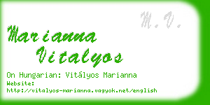 marianna vitalyos business card
