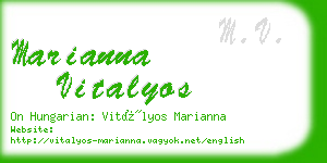 marianna vitalyos business card
